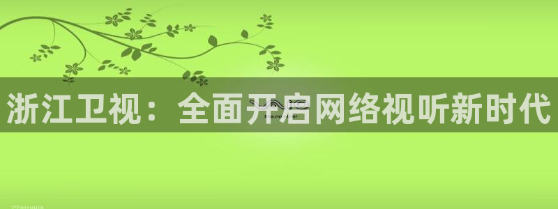 无插件极速体育直播：浙江卫视：全面开启网络视听新时代